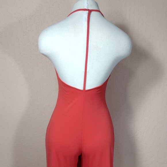"VS" Vintage Very Sexy Orange Jumpsuit - Picture 6 of 14